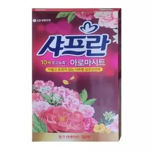 [하프클럽/알티피아]샤프란 아로마시트 농축섬유유연제 핑크센세이션 30매