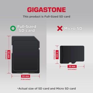 기가스톤 32GB SD 카드 5팩 UHS-I U1 클래스 10 SDHC 메모리 카드 고속 풀 HD 비디오, 캐논 디지털 카메라, 스파이포인트 택타캠 WOSPORTS 트레일 카메라, 미니 케이스 5개 포함
