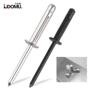 30/50개.   플라스틱 재료 접이식 블라인드 리벳 알루미늄 스틸  4.0mm