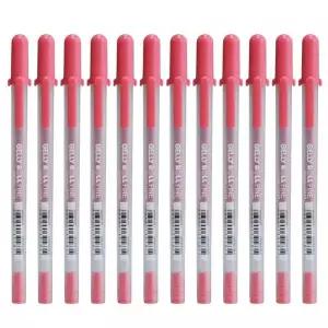 핑크 중성펜 0.6mm 12개입 다이어리 꾸미기 문구세트 선물용펜