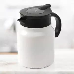주전자 티포트 티웨어 온도표시 보온 900ml 화이트 보냉 포트