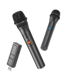 1쌍 VHF 무선 마이크 시스템 키트 USB 수신기 핸드헬드 카라오케 홈 파티 스마트 TV 스피커 노래