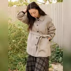 올리브데올리브 A라인 싱글 하프코트 OW5WHA550 1086003