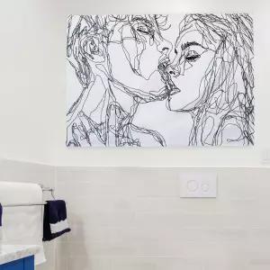 M 포스터 커플 패브릭 대형
