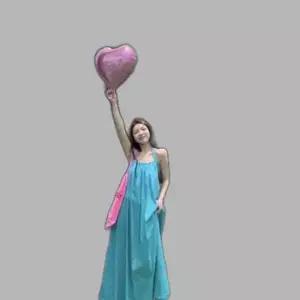 홀터넥 셔링 롱 원피스 여름 루즈핏 바캉스룩 나시 원피스
