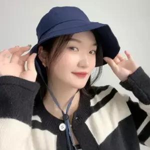 네이비 여성 캠핑 벙거지모자 해변