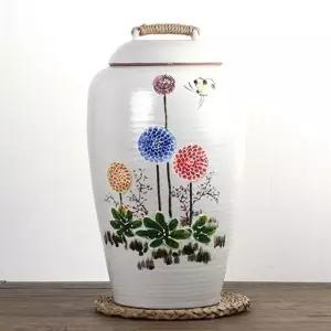 민들레 쌀독 쌀항아리 쌀통 20kg 쌀보관통 쌀벌레예방.잡곡단지 잡곡통 (W390C86)