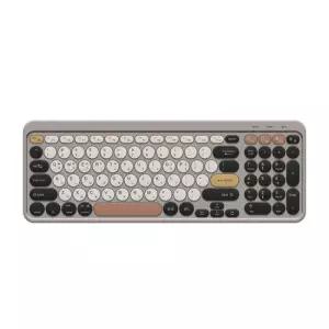 사무용키보드 블루투스 무선 키보드 PC 스마트폰 멀티연결 브라운