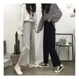 9부 허리밴딩 여자 끈조절 트레이닝 기본 팬츠 기본팬츠 팬츠 바지 (W78A0F7)