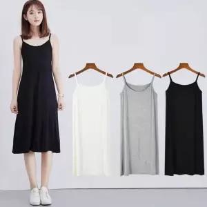 여자 이너 슬립 원피스 끈 나시 데일리 속 치마 여름 민소매원피스잠옷 (WE4B740)