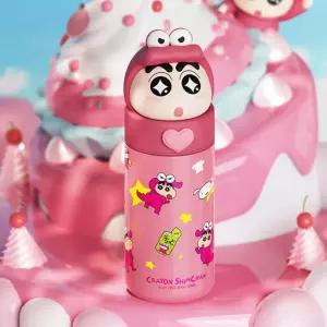 짱구 피규어 텀블러 350ml-악어피어 빨대물컵 휴대용보틀 캐릭터보 유아동보 동물병 식기 어린이물