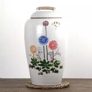 민들레 쌀독 쌀항아리 쌀통 20kg 쌀보관통 쌀벌레예방.잡곡단지 잡곡통 (W390C86)