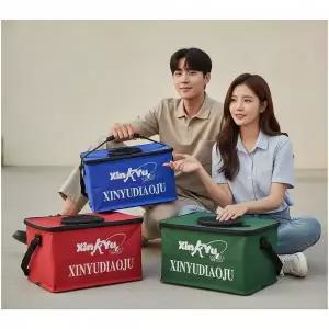 [하프클럽/알티피아]접이식 낚시살림통 휴대용 밑밥통 바스켓 보조가방