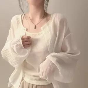 [신세계라이브쇼핑][옷자락] 여자 여리여리한 핏 데일리 나시 가디건 세트
