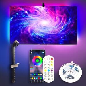 카메라가 장착된 스마트 TV LED 백라이트 55-65인치 화면 적합 음악이 동기화되는 유연한 스트립