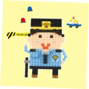 직업 체험 미니 블록 완구 경찰 피규어 역할 놀이 학습 교구 세트