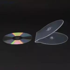 3개입 투명 플라스틱 원형 케이스 CD 두꺼운 DVD 박스 보관함