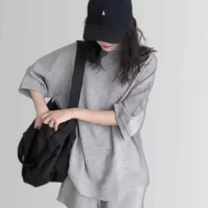여성 무지 반팔티 반바지 깔끔한 세트 트레이닝복