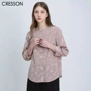 [크레송(CRESSON)] 플라워 드로잉 7부 셔츠 (택가격:198000원)