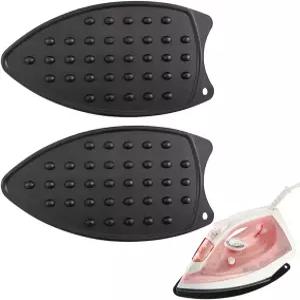 ZTEOFO 2개 실리콘 다리미 받침대 평평한 다용도 내열 매트 보드-블랙