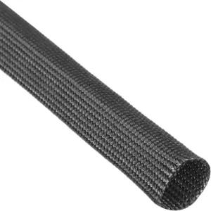 uxcell 절연 케이블 프로텍터 3.3Ft-10mm 고온 유리 섬유 슬리브 블랙