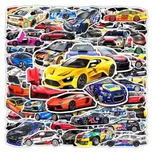 10/30/50/100PCS 멋진 Supercar 개조 레이싱 자동차 스티커 DIY 일기 전화 노트북 수하물 스케이트 보드