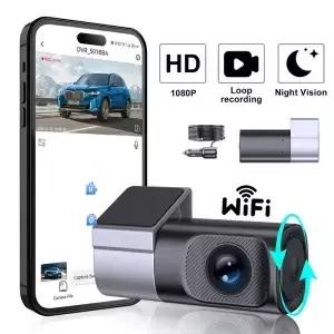 1080P WiFi 대시캠 신형 차량용 블랙박스 앱 제어 스마트 자동차 카메라 비디오 시야 360 모든 적용 가능한