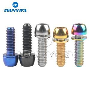 Wanyifa 티타늄 볼트 M6x18 20mm 알렌 육각 둥근 머리 나사자전거 브레이크 고정용 와셔 포함