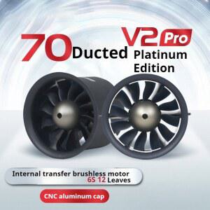 FMS 70mm 6S Pro V2 12 블레이드 덕티드 팬 EDF 제트, 3060-KV1900 모터 RC 비행기 항공기 엔진 파워 시스템 포함