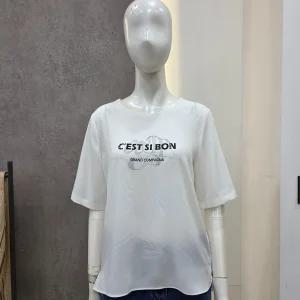 꼼빠니아프린트 반팔 티셔츠CAFU4WKS120화이트,라이트블루_KG