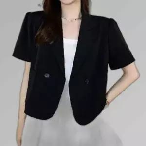 편안한 반팔 자켓 퍼프소매 라이트 오피스 일상