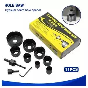 11pc 블랙홀 톱 목공 석고 보드 구멍 오프너 1964mm 천장 펀칭 도구 세트 플라스틱 상자