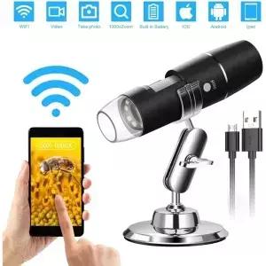 무선 디지털 WiFi 경 50X 1000X 휴대용 배율 내시경 8LED Android/ 스마트폰 테이블과 호환 가능