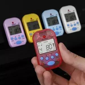 LCD 미니 메트로놈 듀얼 채널 이어폰 출력 클립형 포켓 다채로운 실용적인 디지털 비트 템포 피아노
