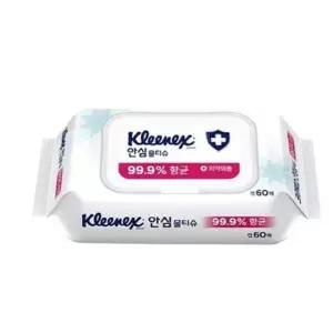 유한킴벌리 크리넥스 안심 물티슈 캡형 60매