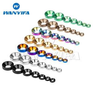 Wanyifa 티타늄 합금 카운터싱크 와셔 M3M4M5M6M8 멀티 컬러 볼트 및 개스킷 1개
