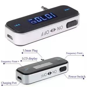 LCD 디스플레이 미니 3.5mm FM 송신기 무선 변조기 휴대 전화 자동차 키트에 대 한 음악 오디오