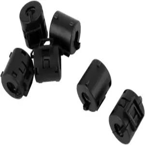 uxcell 6PCS 페라이트 링 코어 필터 블랙 비드 클립 RFI EMI 케이블 직경 8mm