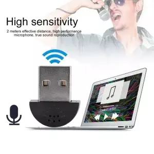 휴대용 USB 미니 스튜디오 음성 마이크 오디오 어댑터 컴퓨터 PC용