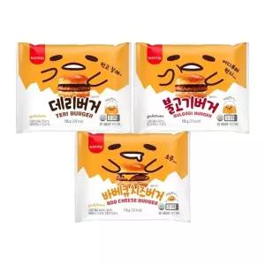 삼립 버거 3종 데리버거 불고기 바베큐치즈 8봉