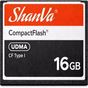 ShanVa 16GB CompactFlash 카드 - 구형 DSLR 카메라 전문가용 HD 캠코더 산업 장비 및 음악 UDMA CF 메모리