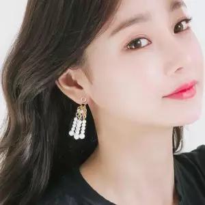 진주 멀티 라인 귀걸이 롱 주얼리 데일리 하객 생일