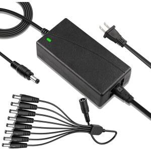 12V 5A 카메라 전원 어댑터 급속 충전기 100V 240V AC DC 8방향 분할기 케이블 LED 변압기 아날로그 AHD DVR 로렉스 RGB 스트립 조명에 적합
