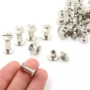 20pcs 12mm/10mm/8mm/6mm/5mm/4mm 시카고 나사 사진 앨범 스냅 리벳 책 엉덩이 조립 볼트