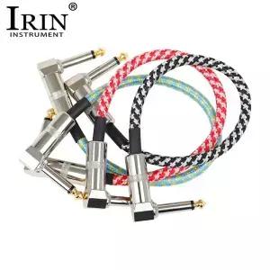 IRIN 3Pcs 기타 페달 케이블 AUX 와이어 코드 6.5 잭 일렉트릭 기타베이스 음악 용 나일론 꼰 오디오