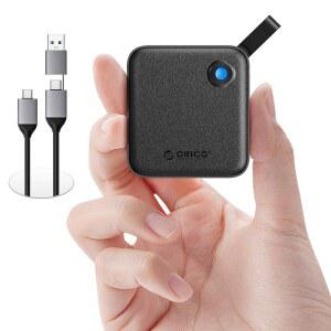 휴대용 SSD 256GB(2-in-1 USB C 케이블 ), 외장 솔리드 스테이트 드라이브, 최대 460MB/s, 상태 표시기, USB-C 스마트폰, 태블릿, PC용 신뢰할 수 있는 스토리지 - B5PLUS