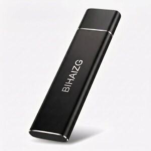 BIHAIZG 휴대용 256GB SSD 솔리드 스테이트 외장 하드 드라이브 타입-c USB 3.1, Mac , PC, Android, 노트북, 스마트폰, 및 회의용 드라이버 최대 500MB/s