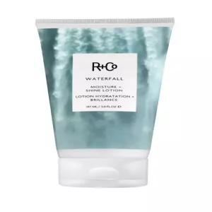 R+Co 워터폴 수분 샤인 로션 가벼운 공급 및 곱슬거림 조절 윤기 유지 추가 모든 헤어 타입
