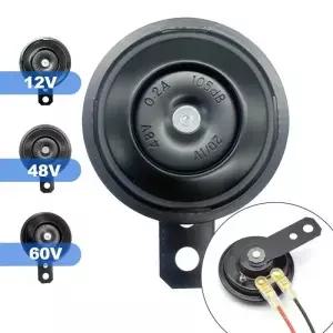일반 오토바이 전기 경적 키트 방수 원형 스피커 시끄러운 자전거 스쿠터에 105dB 12V 48V 60V