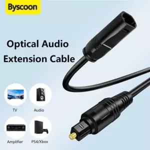 옵티컬케이블 광케이블 Byscoon Fiber Digital Toslink 연장 케이블 사운드 바TVPS4Xbox용 남성-여성 광 오